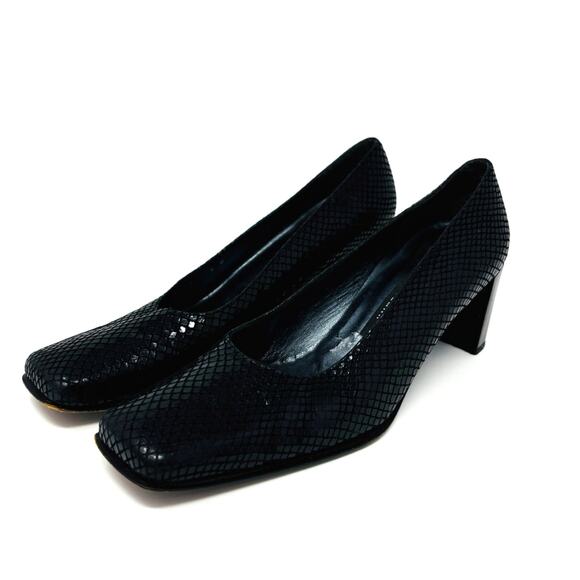 Stuart Weitzman Shoes - Stuart Weitzman Square Toe Heels Size 6, Chunky Heel